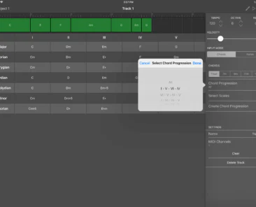 select chord progression