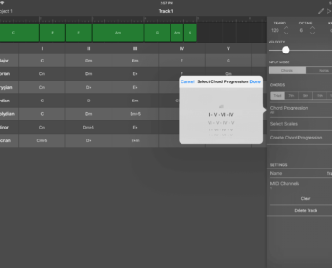 select chord progression