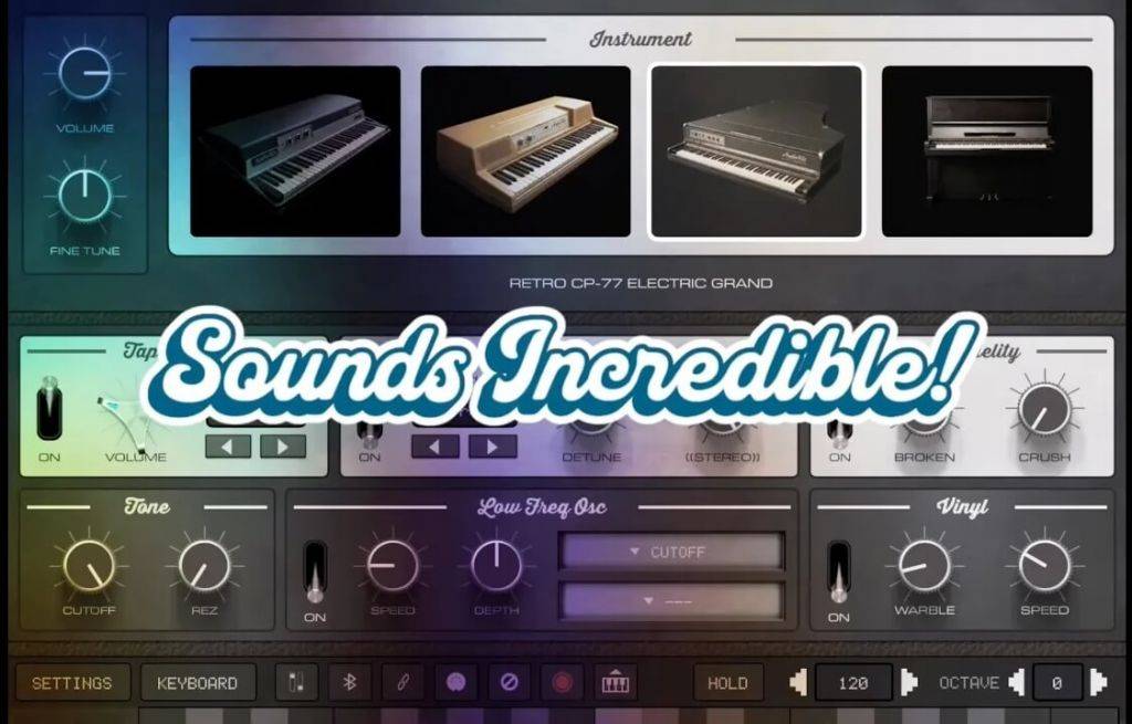 We’re excited to share Retro Keys, a new keyboard app built around four classic instruments in one package